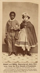 Isaac und Rosa, emanzipierte Sklavenkinder, aus den Freischulen von Louisiana