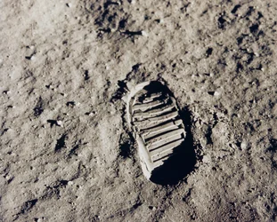 Apollo 11 Fußabdruck auf dem Mond, Juli 1969