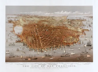 Die Stadt San Francisco von Currier & Ives, ca. 1878