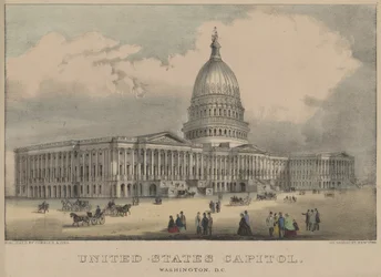 Kapitol der Vereinigten Staaten, Washington, D.C. 1872 (Farblithographie)