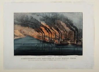 Bombardierung und Eroberung von Fort Henry, Tenn, ca. 1862