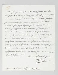 Signierter Brief von Napoleon an seinen Stiefsohn, Prinz Eugène de Beauharnais
