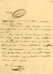 Brief von Napoleon an Le Saucquer, Kriegsschreiber