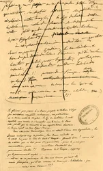 Rohentwurf eines Textes für die Aufnahme in Le Moniteur Universel, 16. April 1801, 1921