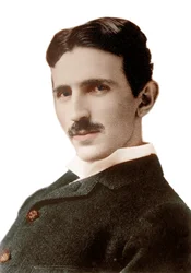 Porträt von Nikola Tesla (1856-1943) (Nikolaj) - in Kroatien geborener serbischer Ingenieur, Physiker und Erfinder - 1890