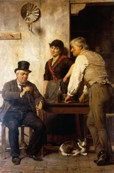 Intelligenter Mann, der ein Urteil fällt