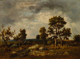 Pfad in der Nähe des Vipernweihers, Wald von Fontainebleau