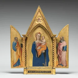 Madonna und Kind, mit dem Schmerzensmann [Mittelteil]