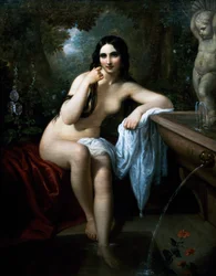 Nymphe im Bad, 153,5 x 120 cm, Italien