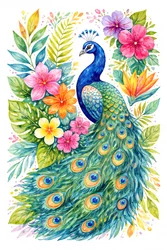Leuchtende Pfauenblüte