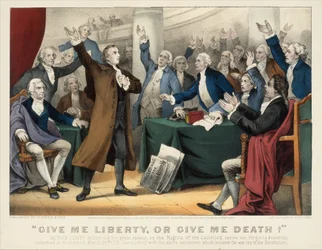 Gib mir Freiheit oder gib mir den Tod! - Patrick Henry hält seine große Rede über die Rechte ..., 1876