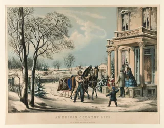Amerikanisches Landleben. Winterfreuden