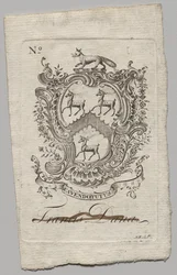 Exlibris: Wappen mit der Inschrift Francis Dana