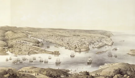 Sebastopol in all seiner Pracht, 1848, graviert von Day und Son, veröffentlicht 1857