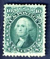 10c Washington E Grill Einzelstück, 1867