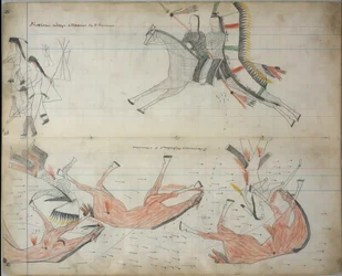 Cheyennes zurückgeschlagen und verwundet, ca. 1877-79