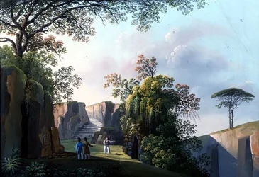 Neapel: Virgils Grab ("Tompa di Virgilio") (Gouache)