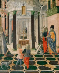 Szene aus dem Leben des Heiligen Bernhard von Siena
