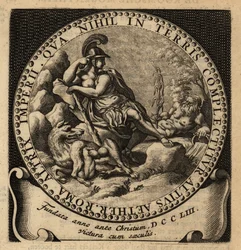 Allegorische Figur des Römischen Reiches, Romulus und Remus