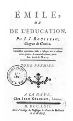 Frontispiz für Emile von Jean-Jacques Rousseau, 1762