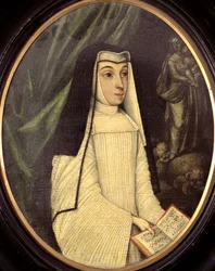 Mary Barbara Huddleston (1708-87) im Habit einer Nonne des Ordens der Augustiner-Chorfrauen im englischen Kloster in Brügge, ca. 1727