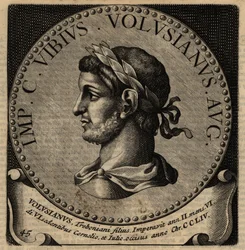 Porträt des römischen Kaisers Volusian