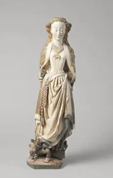 Heilige Barbara von Meester van Koudewater, ca. 1470 (Walnuss)