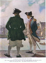 Auf der Seemauer mit John Paul Jones: Einen langen Moment lang blickte John Paul über die Schiffe im Hafen hinaus auf das offene Wasser