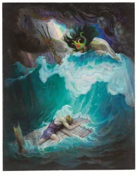 Das Floß des Odysseus (Neptun kämpft mit Odysseus)