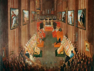 Eröffnungssitzung des Konzils von Trient 1545 (Detail)