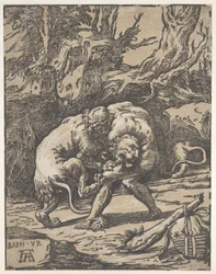 Herkules und der Nemeische Löwe, 1540-50