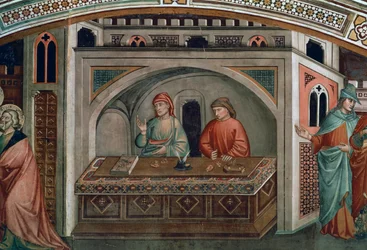 Zwei Banker, Detail aus dem Leben des heiligen Matthäus
