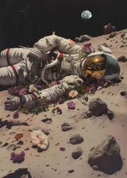 Kosmische Blüte des Astronauten