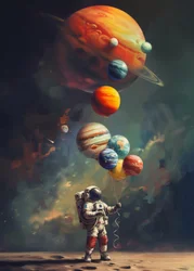 Astronauts Planetenballons