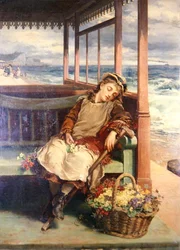 Die Blumenverkäuferin