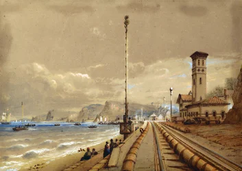 Atmosphärische Eisenbahn in Dawlish, ca. 1850