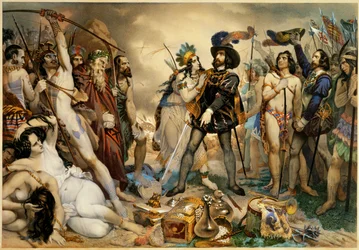 Cortez befiehlt, seine Flotte zu zerstören