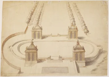 Entwurf für ein Bowling Green, Hampton Court, ca. 1689-91