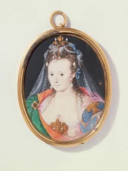 Miniatur von Arabella Stuart, Herzogin von Lennox, 1593