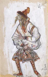 Kostümentwurf für das Ballett „Le Sacre du Printemps“ von I. Stravinsky, 1912