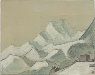 Himalaya über den Wolken, Skizze, 1933