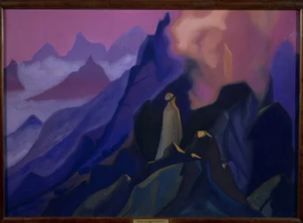 Der Prophet. Mohammed (Mohammed oder Muhammad) (570-632) auf dem Berg Hira. (Islam, Episode der Offenbarung im Jahr 610 in einer Höhle in der Wüste Saudi-Arabiens)