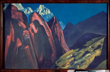 Sein Schatten (Der Schatten des Lehrers). Werk von Nicolas (Nicholas) Roerich (1874-1947)