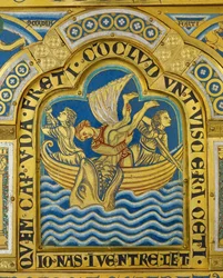 Jonas und der Wal, vom Verduner Altar