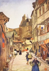 Eine Straße, Mont St Michel