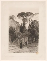 Monumentales Gebäude mit Garten