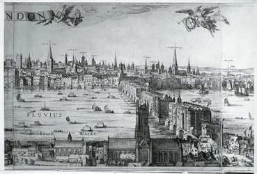 Ansicht der Stadt London mit der London Bridge, England, UK