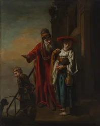 Abraham verabschiedet Hagar und Ismael, 1653