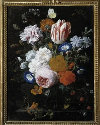 Blumen in einer Glasvase