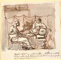 Agrippina bittet Tiberius, ihr einen Ehemann zu geben